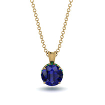 Sapphire Necklace With Hidden Halo - Adaline No. 28 image 1