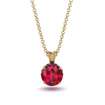 Ruby Necklace With Hidden Halo - Adaline No. 70 image 1