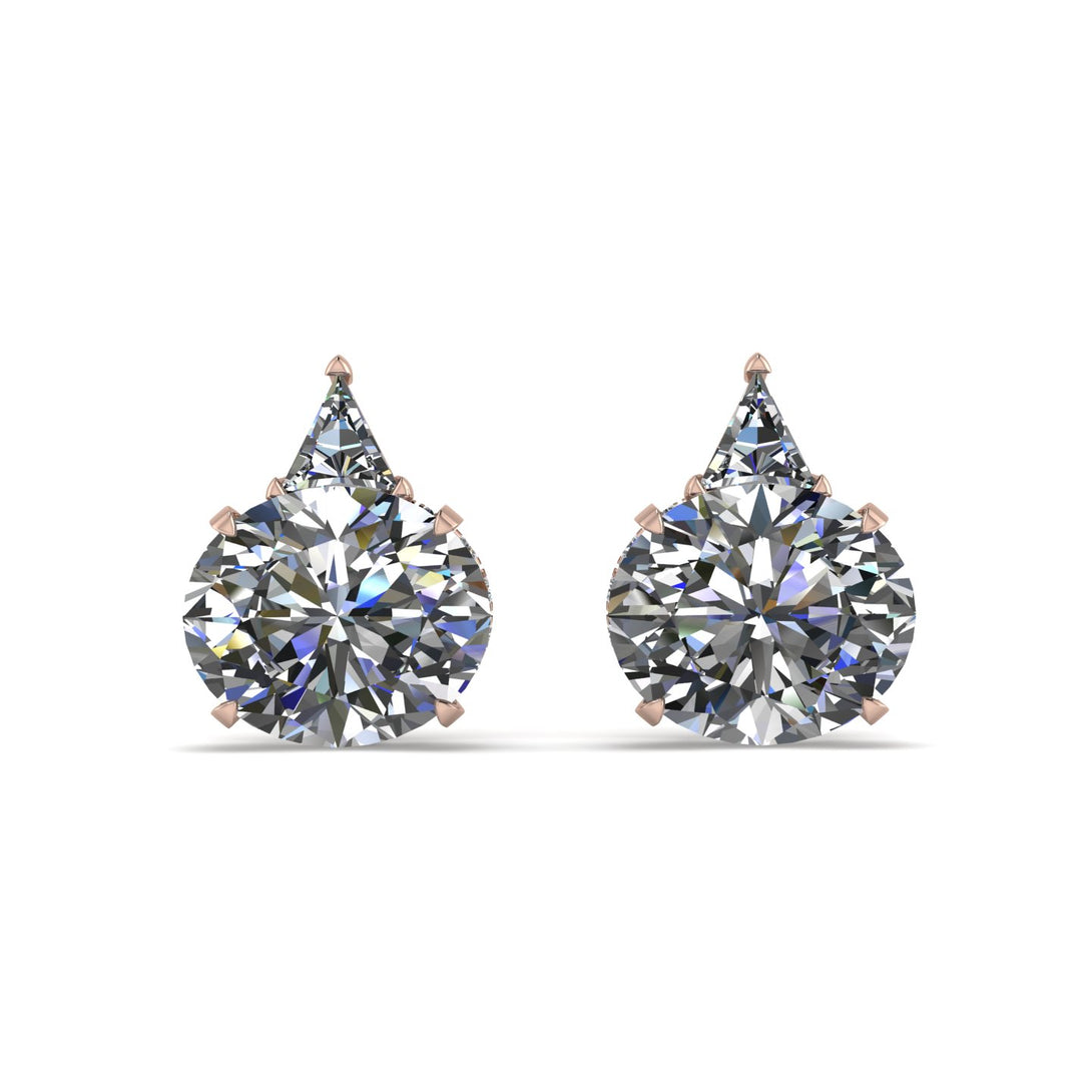 Hidden Halo Diamond Earrings - Rosalie No. 2