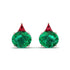 Hidden Halo Emerald Earrings - Rosalie No. 50