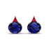Hidden Halo Sapphire Earrings - Rosalie No. 59