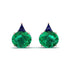 Hidden Halo Emerald Earrings - Rosalie No. 65