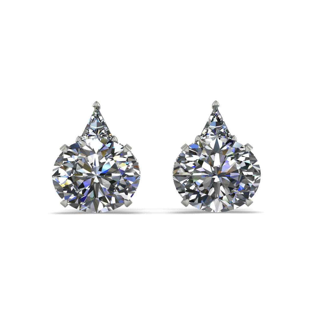 Hidden Halo Diamond Earrings - Rosalie No. 3