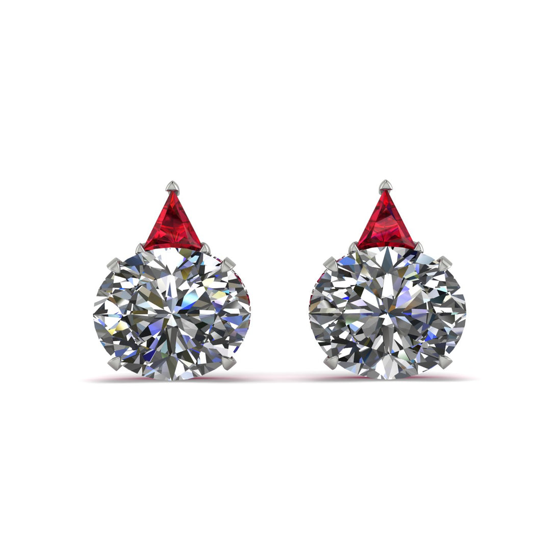 Hidden Halo Diamond Earrings - Rosalie No. 48