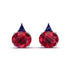 Hidden Halo Ruby Earrings - Rosalie No. 72