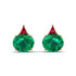 Hidden Halo Emerald Earrings - Rosalie No. 49