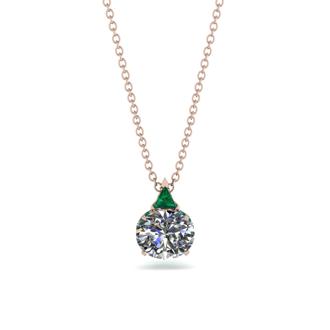 Hidden Halo Diamond Necklace - Rosalie No. 17