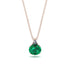 Hidden Halo Emerald Necklace - Rosalie No. 5