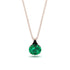 Hidden Halo Emerald Necklace - Rosalie No. 35
