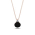 Hidden Halo Black Diamond Necklace - Rosalie No. 8