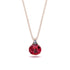 Hidden Halo Ruby Necklace - Rosalie No. 11