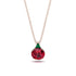 Hidden Halo Ruby Necklace - Rosalie No. 26