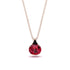 Hidden Halo Ruby Necklace - Rosalie No. 41