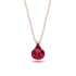 Hidden Halo Ruby Necklace - Rosalie No. 56