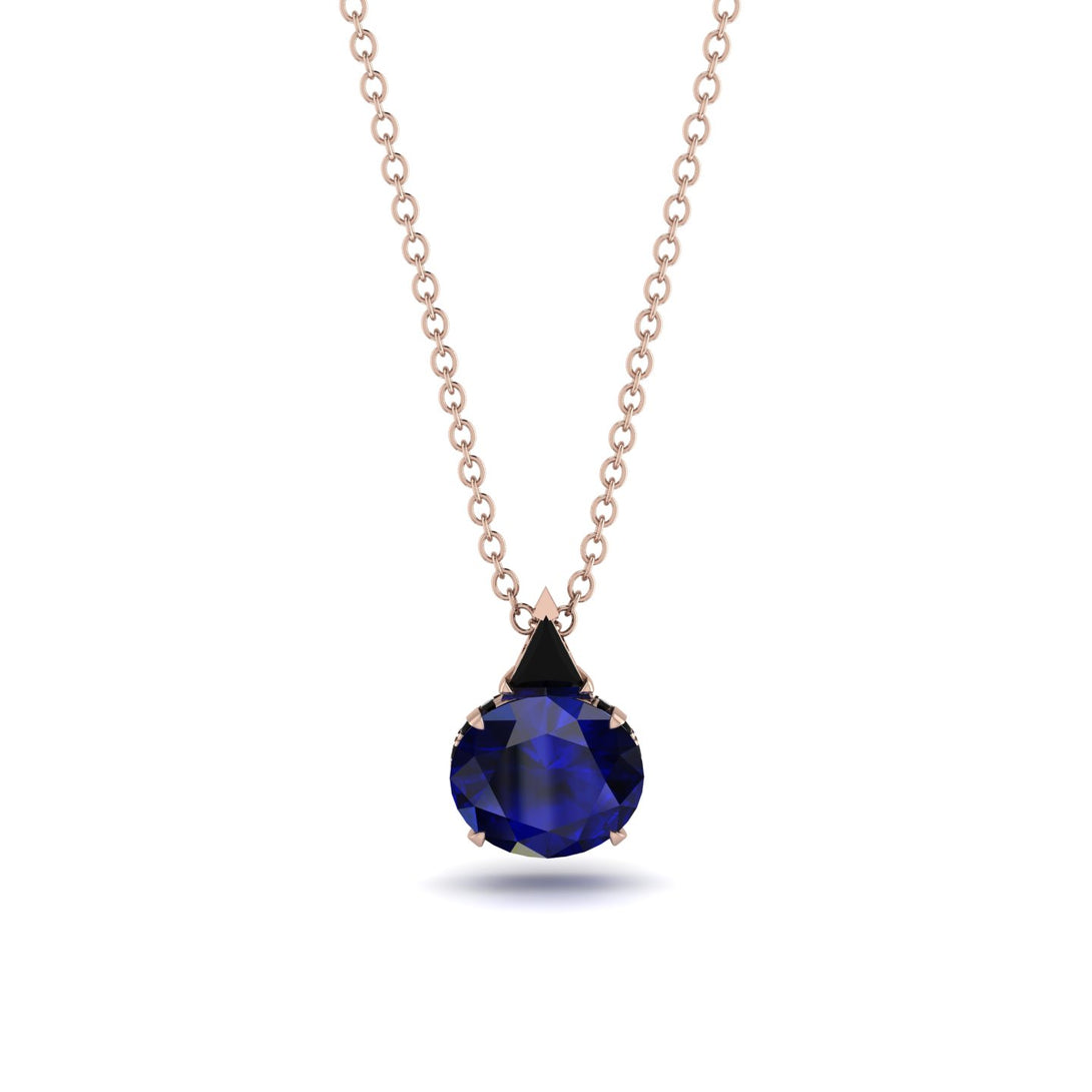 Hidden Halo Sapphire Necklace - Rosalie No. 44