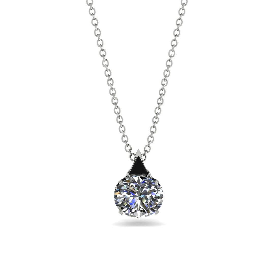 Hidden Halo Diamond Necklace - Rosalie No. 33
