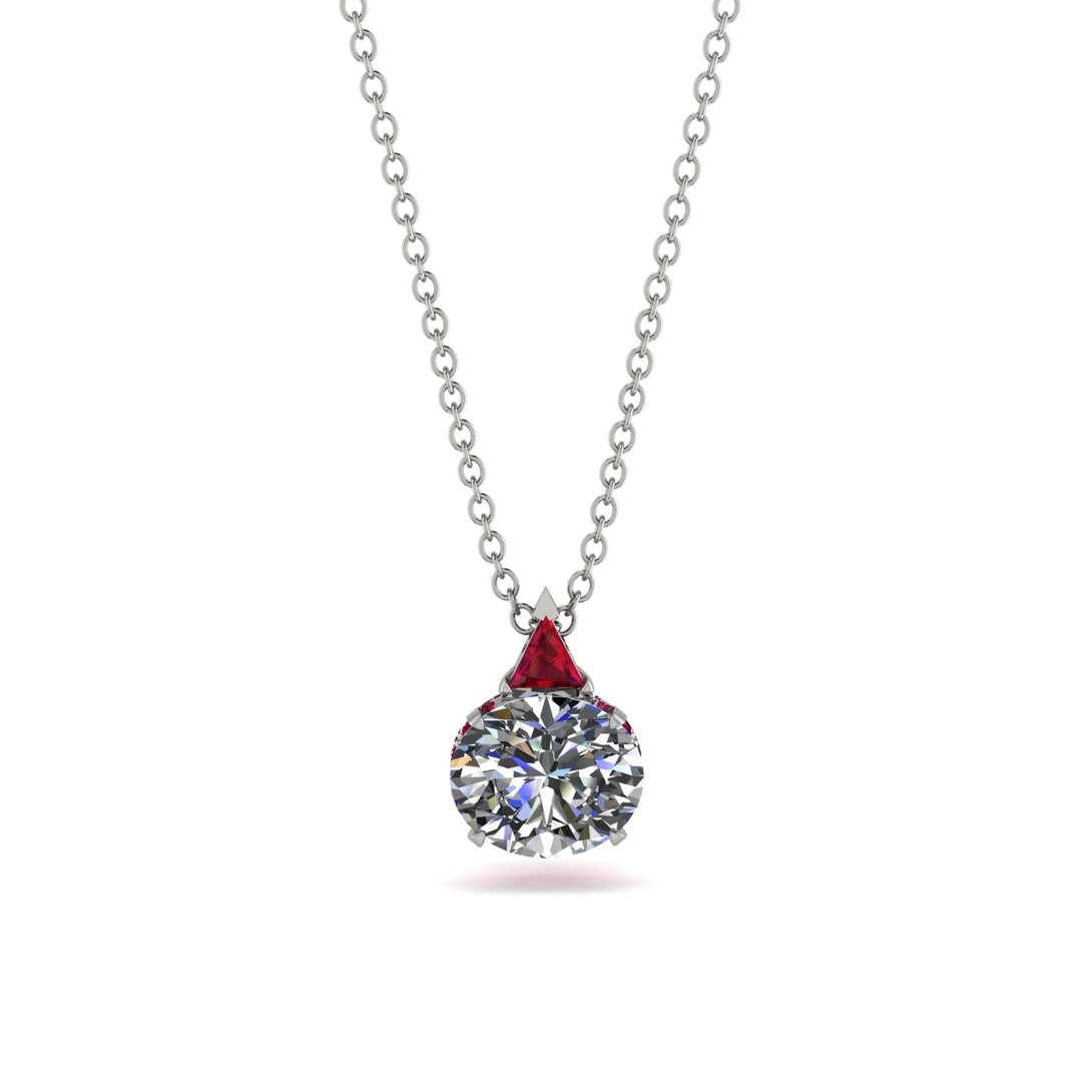Hidden Halo Diamond Necklace - Rosalie No. 48