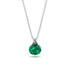 Hidden Halo Emerald Necklace - Rosalie No. 6