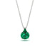 Hidden Halo Emerald Necklace - Rosalie No. 21