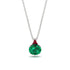 Hidden Halo Emerald Necklace - Rosalie No. 51