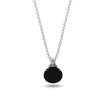 Hidden Halo Black Diamond Necklace - Rosalie No. 9 image 1