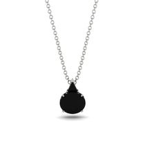 Hidden Halo Black Diamond Necklace - Rosalie No. 39 image 1