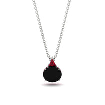 Hidden Halo Black Diamond Necklace - Rosalie No. 54 image 1