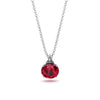 Hidden Halo Ruby Necklace - Rosalie No. 12