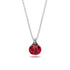 Hidden Halo Ruby Necklace - Rosalie No. 12