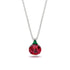 Hidden Halo Ruby Necklace - Rosalie No. 27