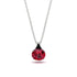 Hidden Halo Ruby Necklace - Rosalie No. 42