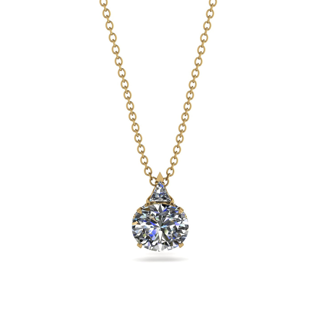 Hidden Halo Diamond Necklace - Rosalie No. 1