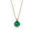 Hidden Halo Emerald Necklace - Rosalie No. 4