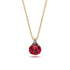 Hidden Halo Ruby Necklace - Rosalie No. 10