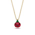 Hidden Halo Ruby Necklace - Rosalie No. 25