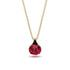 Hidden Halo Ruby Necklace - Rosalie No. 40