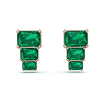 Hidden Diamonds Emerald Emerald Earrings - Briella No. 5 image 1