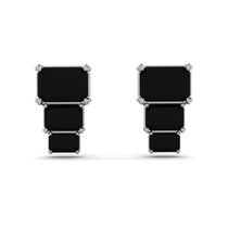Hidden Diamonds Emerald Black Diamond Earrings - Briella No. 9 image 1