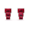 Hidden Diamonds Emerald Ruby Earrings - Briella No. 12