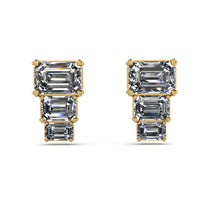 Hidden Diamonds Emerald Diamond Earrings - Briella No. 1 image 1