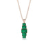 Emerald Cut Emerald Stairs Necklace - Briella No. 20