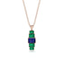 Emerald Cut Sapphire Stairs Necklace - Briella No. 29