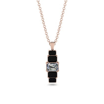 Emerald Cut Diamond Stairs Necklace - Briella No. 32 image 1