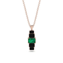 Emerald Cut Emerald Stairs Necklace - Briella No. 35 image 1