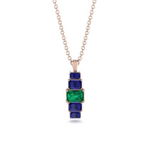 Emerald Cut Emerald Stairs Necklace - Briella No. 65 image 1
