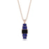 Emerald Cut Black Diamond Stairs Necklace - Briella No. 68
