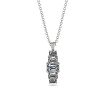 Emerald Cut Diamond Stairs Necklace - Briella No. 3 image 1