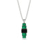 Emerald Cut Black Diamond Stairs Necklace - Briella No. 24