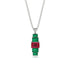 Emerald Cut Ruby Stairs Necklace - Briella No. 27