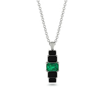 Emerald Cut Emerald Stairs Necklace - Briella No. 36 image 1
